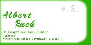 albert ruck business card